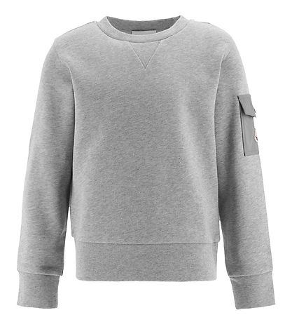 Moncler Sweatshirt - Grey Melange w. Pocket Moncler Sweatshirt - Grey Melange w. Pocket