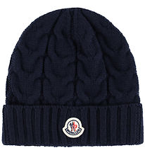 Moncler Beanie - Wool - Navy