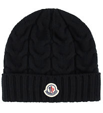 Moncler Beanie - Wool - Black