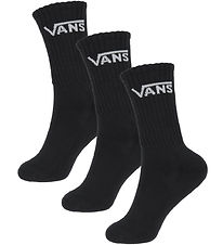 Vans Socken - 3er-Pack - Schwarz m. Weiß Vans Socken - 3er-Pack - Schwarz m. Weiß