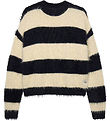 Calvin Klein Blouse - Knitted - Whitecap Gray/Black Striped Calvin Klein Blouse - Knitted - Whitecap Gray/Black Striped