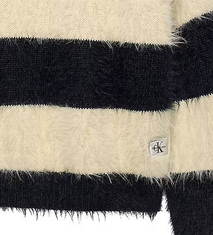 Calvin Klein Blouse - Knitted - Whitecap Gray/Black Striped Calvin Klein Blouse - Knitted - Whitecap Gray/Black Striped