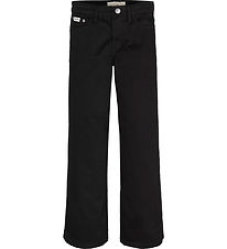 Calvin Klein Trousers - Cotton Satin - Ck Black Calvin Klein Trousers - Cotton Satin - Ck Black