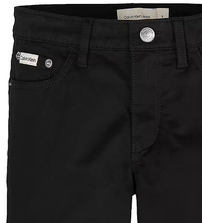 Calvin Klein Hosen - Cotton Satin - Ck Black