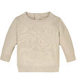 Calvin Klein Tröja - Stickad - Monogram - Vithätta Grå