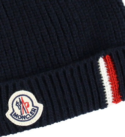 Moncler Lue - Ull - Navy m. Logostripe Moncler Lue - Ull - Navy m. Logostripe