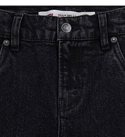 Levis Jeans - 555 Avslappnad Straight - Black Kanjon