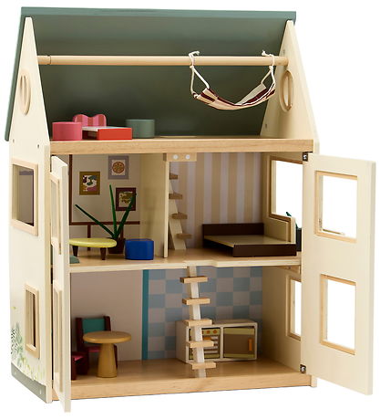 Kids Concept Dollhouse - Aiden - 46 cm - Wood/Multicolour Kids Concept Dollhouse - Aiden - 46 cm - Wood/Multicolour