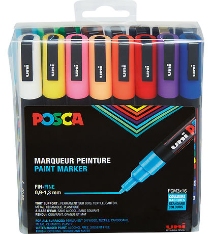 Marqueurs Magiques Posca - PC-3M - 16 pces - Multicolore Marqueurs Magiques Posca - PC-3M - 16 pces - Multicolore