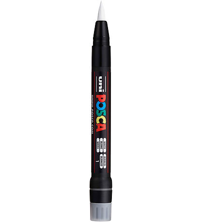Posca Filzstifte m. Pinsel-Spitz - PCF-350 - 3 st. - Weiß/Schwar