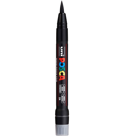 Posca Filzstifte m. Pinsel-Spitz - PCF-350 - 3 st. - Weiß/Schwar
