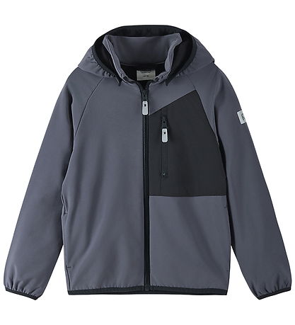 Reima Softshelljacke m. Fleece - Mukana - Grau/Schwarz