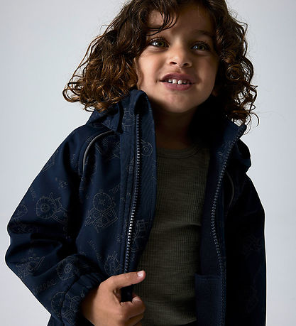 Name It Softshell Jacket w. Fleece - NmmAlfa08 - Dark Sapphire w Name It Softshell Jacket w. Fleece - NmmAlfa08 - Dark Sapphire w