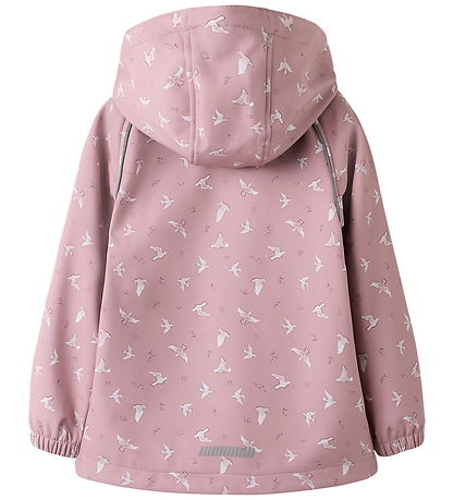 Name It Softshell Jacket w. Fleece - NmfAlfa08 - Woodrose/Bird