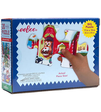 Eeboo Jigsaw Puzzle - 20 Bricks - 28x38 cm - Woodland Winter