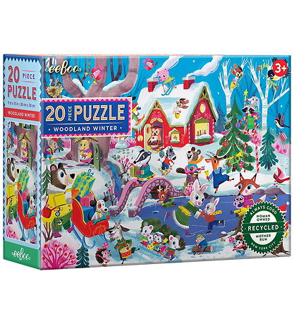 Eeboo Jigsaw Puzzle - 20 Bricks - 28x38 cm - Woodland Winter