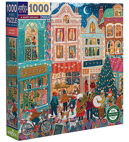Eeboo Puzzlespiel - 1000 Teile - 58,4 x 58,4 cm - A Happy Holida