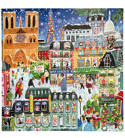 Eeboo Jigsaw Puzzle - 1000 Bricks - 58.4x58.4 cm - Paris Christm