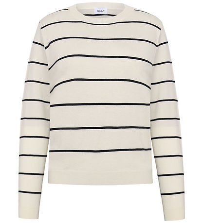 Grunt Blouse - Knitted - GrFerro - Off White Stripe Grunt Blouse - Knitted - GrFerro - Off White Stripe