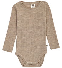 Müsli Bodysuit l/s - Rib - Wool - Conditioner Melange Müsli Bodysuit l/s - Rib - Wool - Conditioner Melange