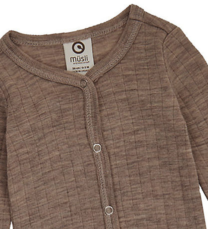 Müsli Jumpsuit - Rib - Wool - Walnut Melange