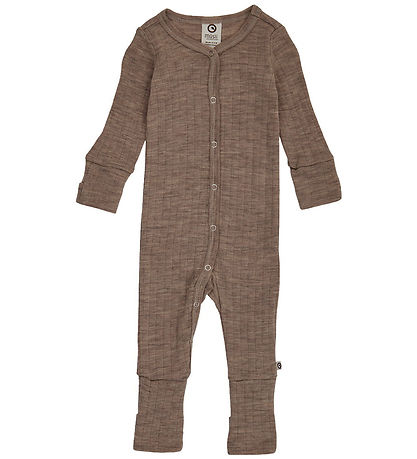 Müsli Jumpsuit - Rib - Wool - Walnut Melange