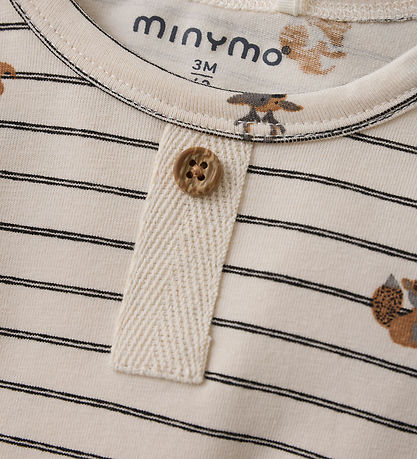 Minymo Bodysuit l/s - AOP - Sandshell Minymo Bodysuit l/s - AOP - Sandshell