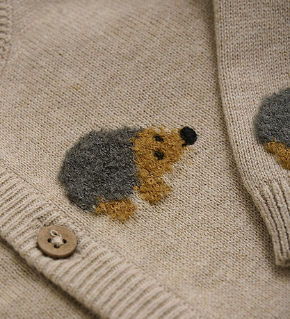 Minymo Cardigan Knit - Beige Melange Minymo Cardigan Knit - Beige Melange