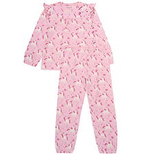 Minymo Pyjama Set - 2 Parts - AOP - Bleached Mauve Minymo Pyjama Set - 2 Parts - AOP - Bleached Mauve