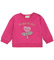 Minymo Sweatshirt - Fuchsia Fedora w. Print Minymo Sweatshirt - Fuchsia Fedora w. Print
