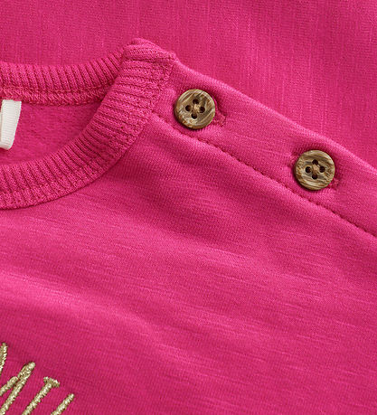 Minymo Sweatshirt - Fuchsia Fedora w. Print