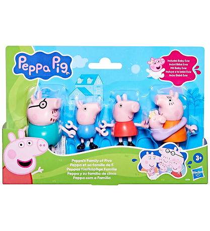 Peppa Wutz Spielfiguren - 4 st. - Peppas fünfköpfige Familie Peppa Wutz Spielfiguren - 4 st. - Peppas fünfköpfige Familie