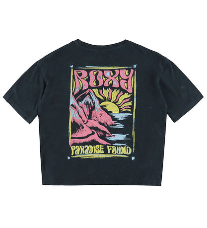 Roxy T-Shirt - Eva Oversize - Anthracite m. Print