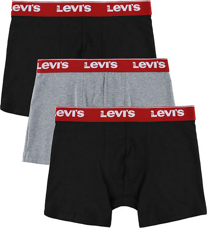 Levis Boxershorts - 3-pack - Black/Grijs Gevlekt