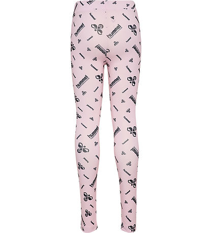 Hummel Leggings - hmlJR Gym - Kaum Pink m. Logo