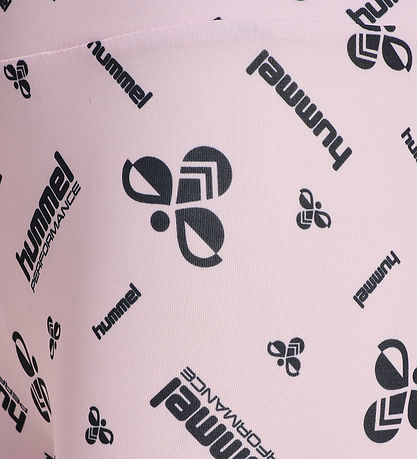 Hummel Leggings - hmlJR Gym - Kaum Pink m. Logo