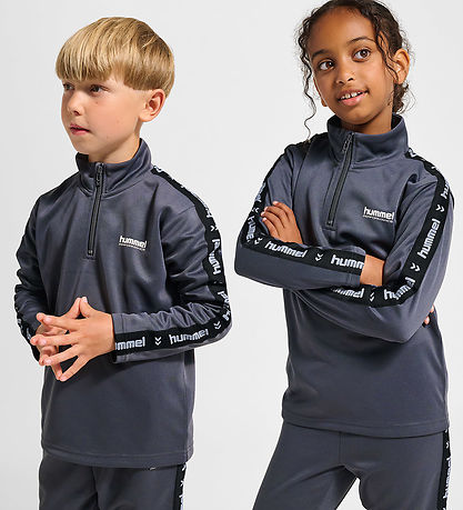 Hummel Blouse - hmlJR Goal Tape Halfzip - Ebony