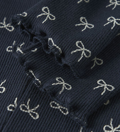 Name It Leggings - Rib - NmfKarinna - Navy Blazer w. Bows