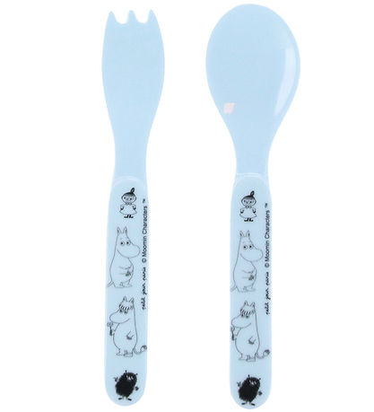 Petit Jour Paris Cutlery - 2 pcs - Spoon/Fork - MOOMIN - Blue
