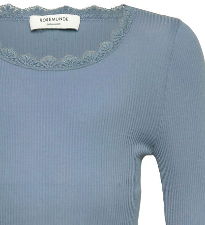 Rosemunde Bluse - Rib - Balta - Infinity m. Spitze