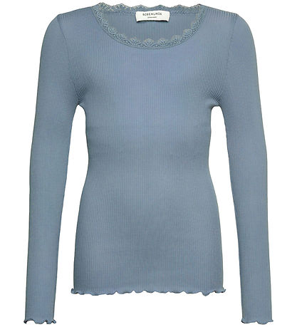 Rosemunde Bluse - Rib - Balta - Infinity m. Spitze