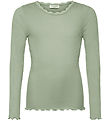 Rosemunde Blouse - Rib - Balta - Abbey Stone w. Lace Rosemunde Blouse - Rib - Balta - Abbey Stone w. Lace