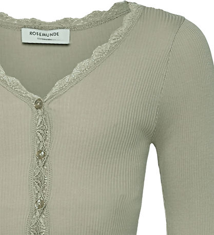 Rosemunde Cardigan - Rib - Balta - Abtei Stone m. Spitze