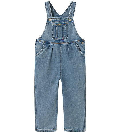Name It Latzhosen - NmfGera - Medium+ Blue Denim Name It Latzhosen - NmfGera - Medium+ Blue Denim
