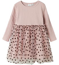 Name It Dress - Rib - NmfNea Tulle - Burnished Lilac