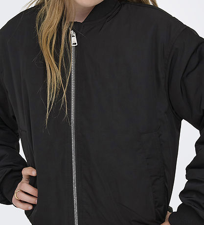 Kids Only Bomber Jacket - KogMinna - Black/Mauve Wine Kids Only Bomber Jacket - KogMinna - Black/Mauve Wine
