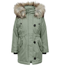 Kids Only Jacket - Noos - KogIris - Desert Sage/Fur Light Grey Kids Only Jacket - Noos - KogIris - Desert Sage/Fur Light Grey