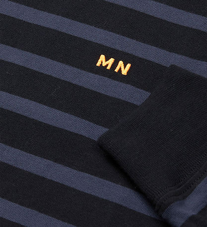 Mads Nørgaard Bluse - Stripe Carlito - Pariser Nacht/Schwarz