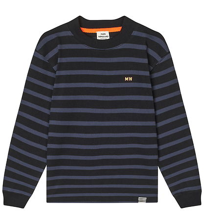 Mads Nørgaard Bluse - Stripe Carlito - Pariser Nacht/Schwarz