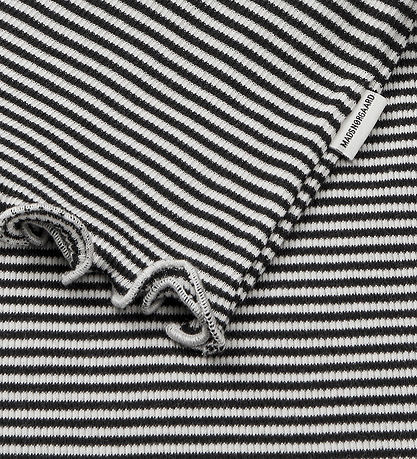 Mads Nørgaard T-shirt - Rib - Stripe Tiki - Black/Vanilla Ice